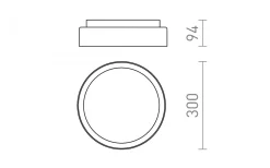 Badrumslampor Tak<Rendl Venice Plafond 30cm 12W 3000K Vit/Krom IP44