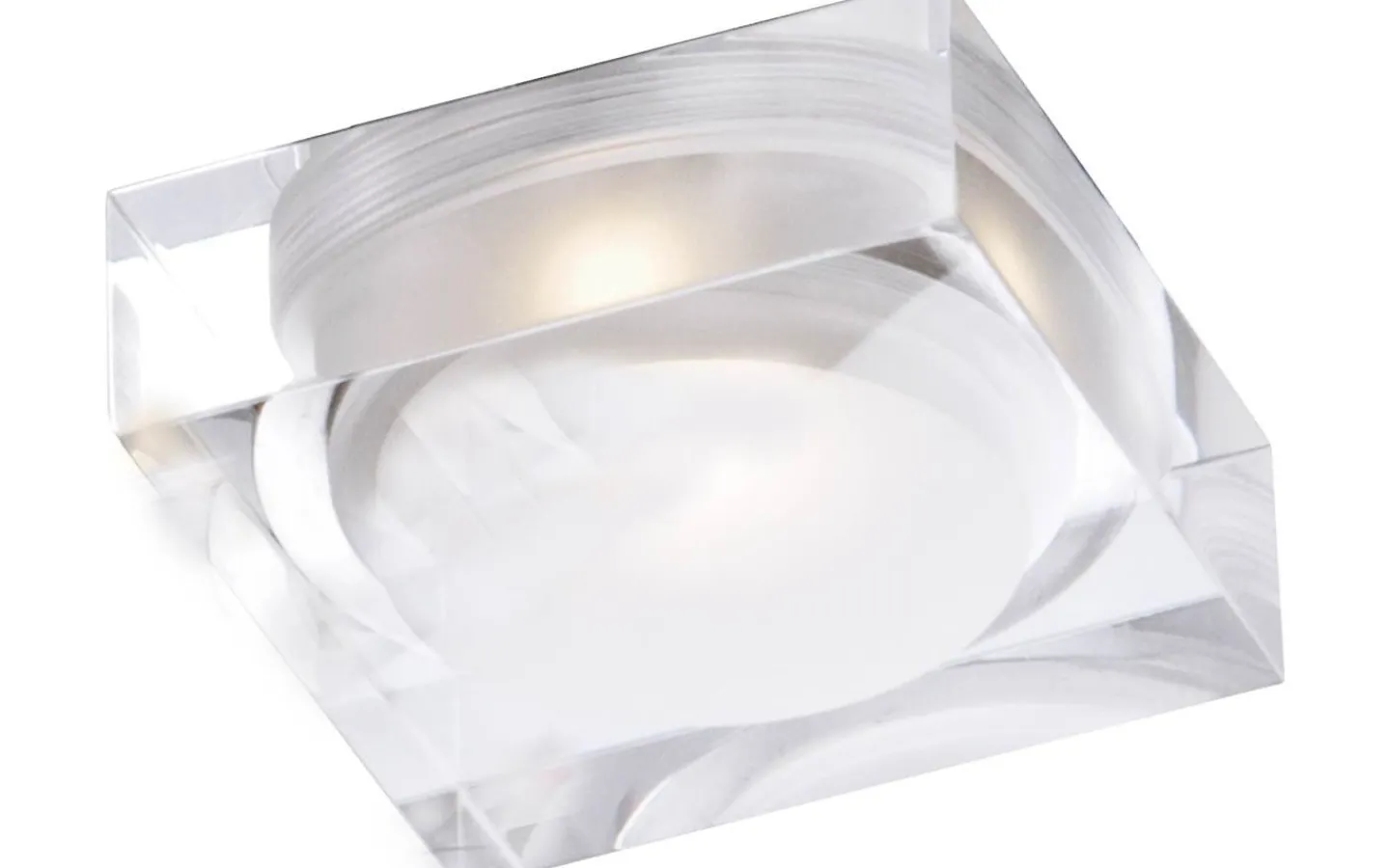 Aneta Vetro Infälld Spotlight 9x9cm LED 3W 3000K Klar/Frost IP44* 230V Led Spotlights|Infällda Spotlights Badrum