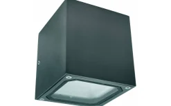 Utomhusarmaturer, Stolpar|Upp & Nedljus Lampor<Malmbergs Väggarmatur Cube II, Mörkgrå, 7W, G9, IP54