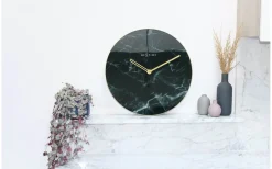 NeXtime Väggklocka Marble Ø40cm Svart* Väggklockor