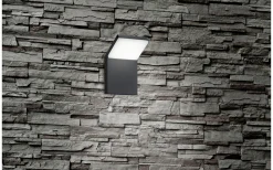 Vägglampor Utomhus|Led Strålkastare<Trio Lighting Vägglampa LED Pearl i antracit IP54