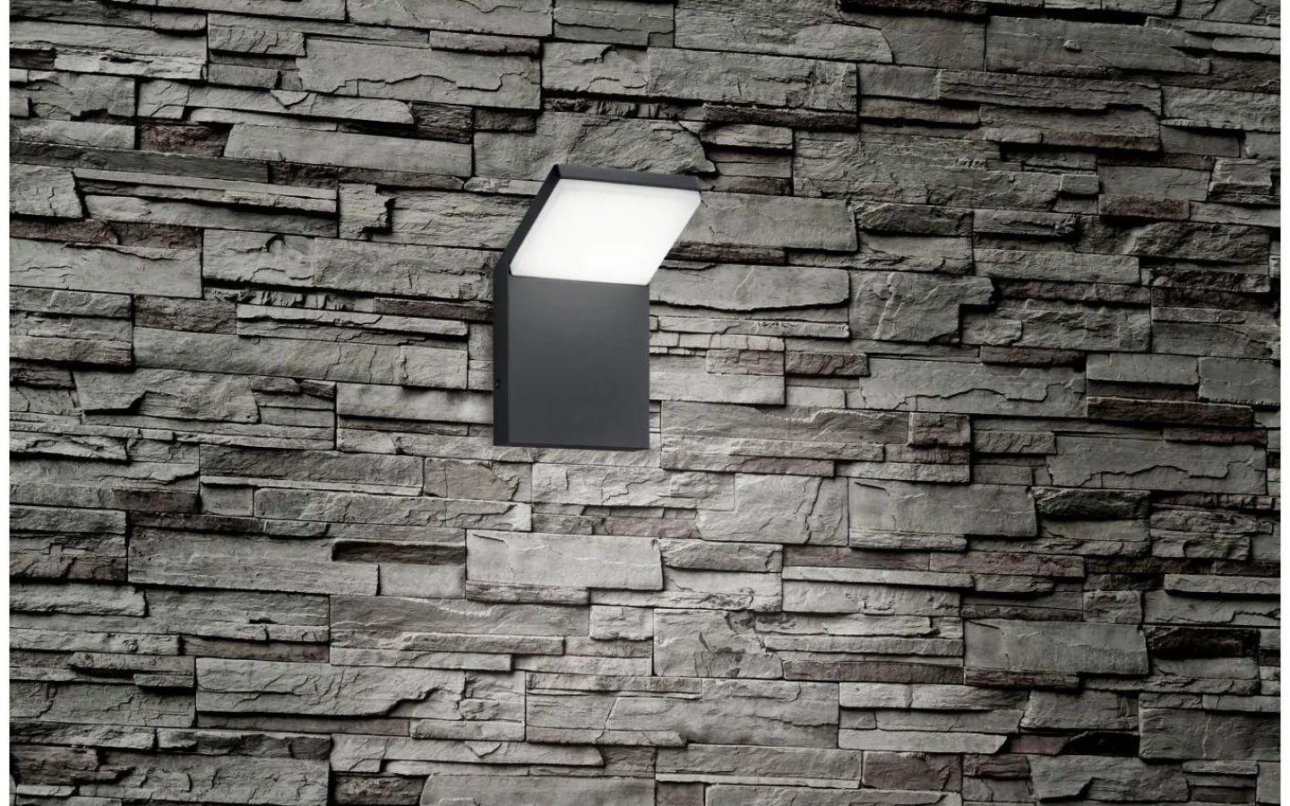 Vägglampor Utomhus|Led Strålkastare<Trio Lighting Vägglampa LED Pearl i antracit IP54