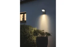 Vägglampa LED Pearl i antracit med rörelsesensor IP54
