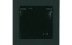 Strömbrytare & Vägguttag<Malmbergs Vägguttag Optima 1-vägs Lock Svart