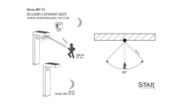 Vici Solcellslampa Med Rörelsesensor 80cm Svart
