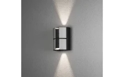 Vidar Vägglampa Svart/Silver 10W LED IP44