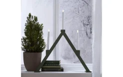 Batteridrivna Adventsljusstakar|Visa Alla Adventsljusstakar<Star Trading Vika Batteridriven Adventsljusstake 64cm LED Grön