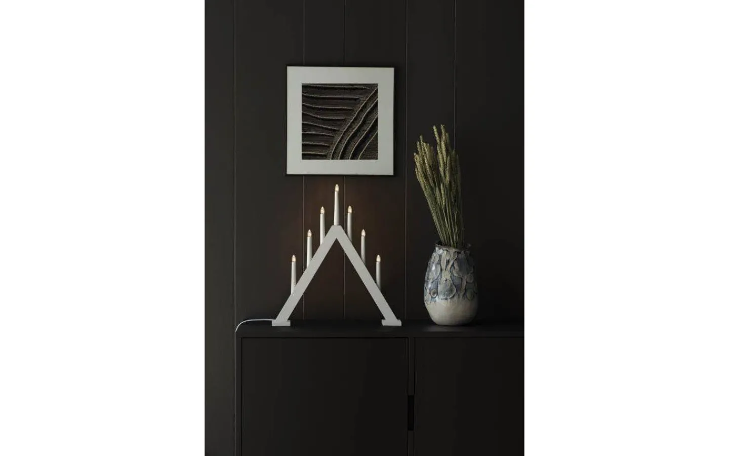 Visa Alla Adventsljusstakar|Adventsljusstakar 31-60 Cm<Konstsmide Viktoria Adventsljusstake 7L Vit 50cm