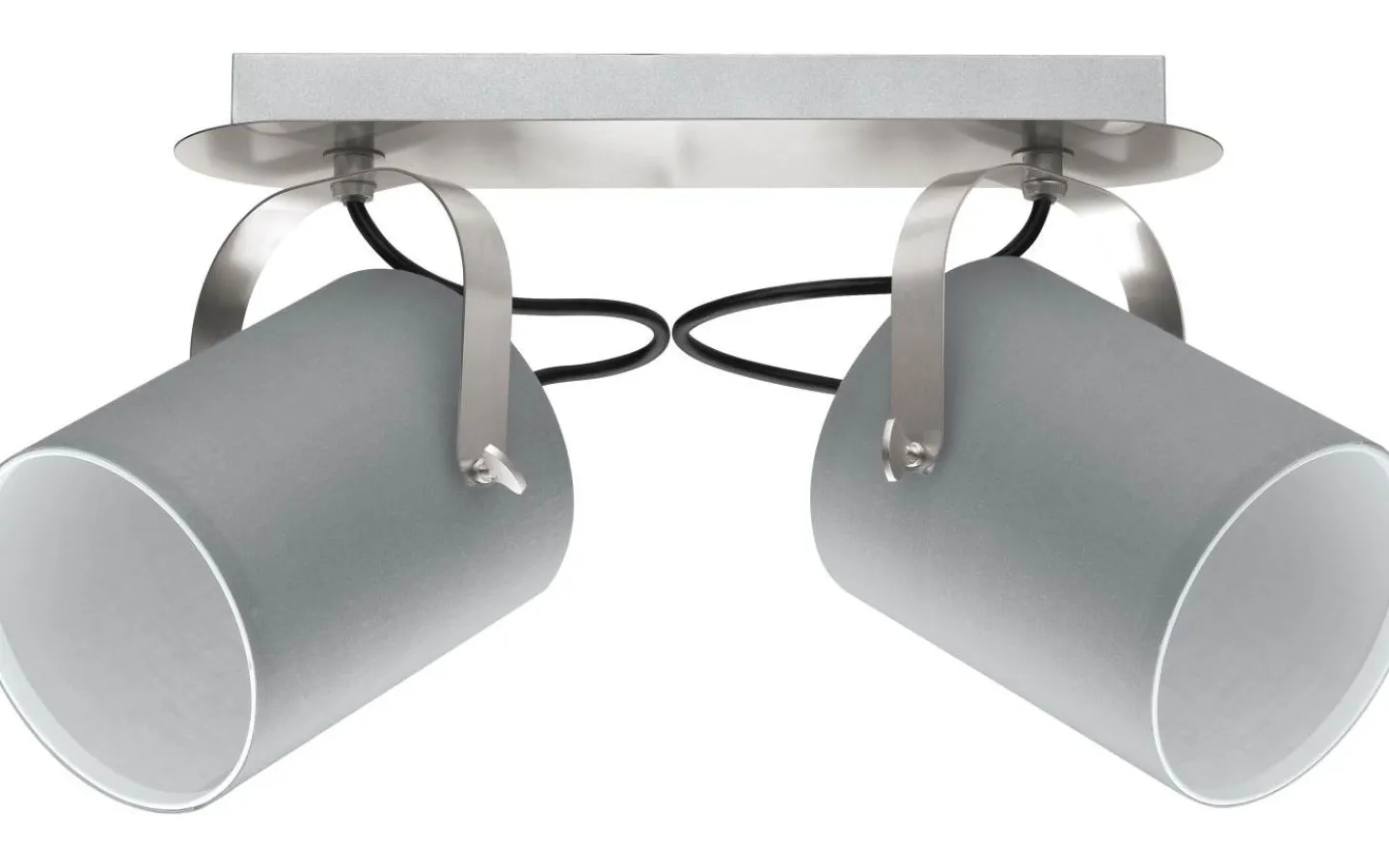 Eglo Villabate Takspotlight 34cm Nickel* Avlånga Takspotlights|Takspot Med 2 Lampor