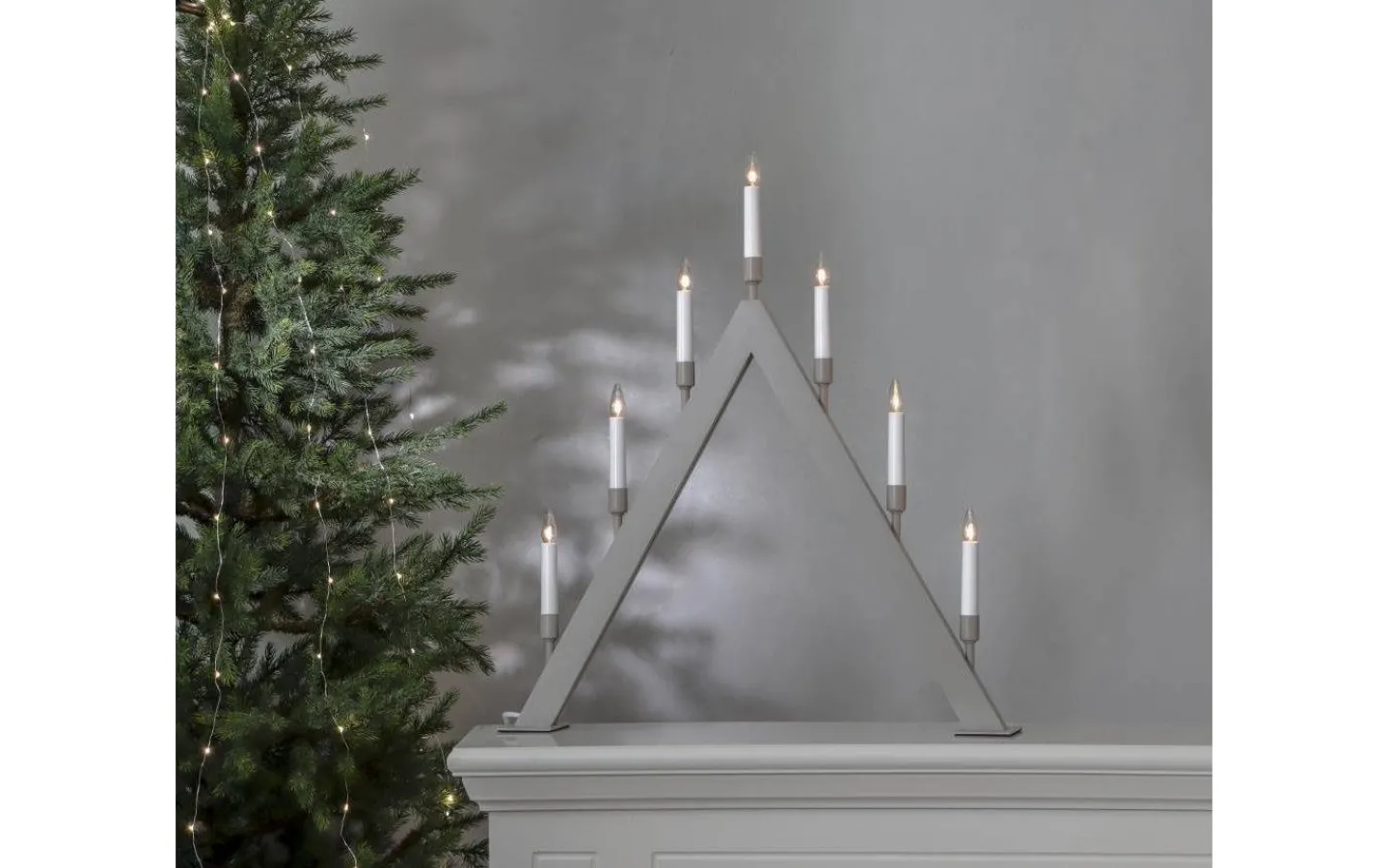 Visa Alla Adventsljusstakar|Adventsljusstakar 61-120 Cm<Star Trading Vind Adventsljusstake 63cm Beige