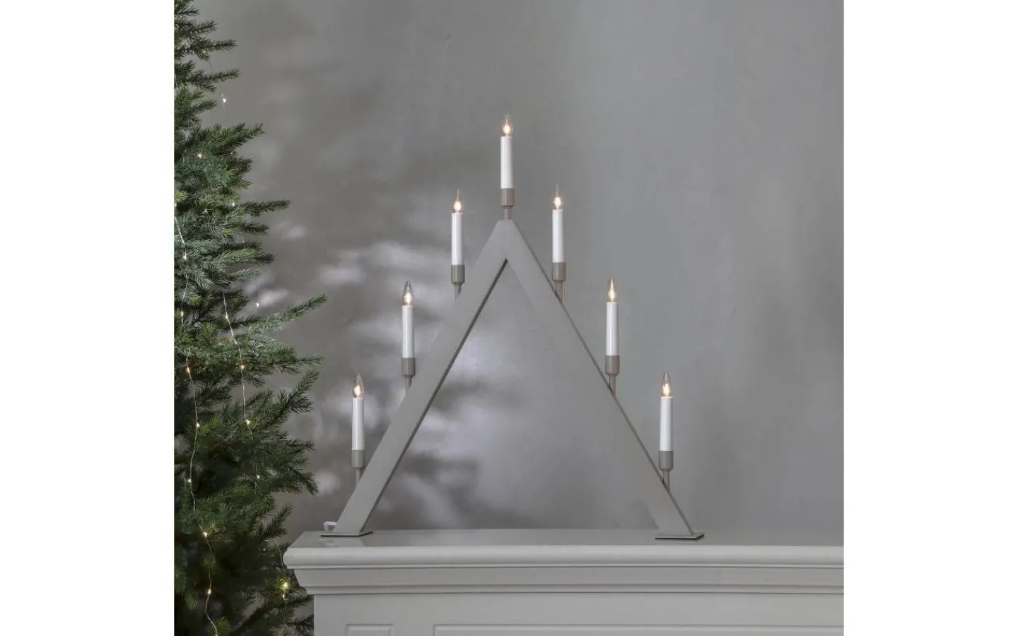 Visa Alla Adventsljusstakar|Adventsljusstakar 61-120 Cm<Star Trading Vind Adventsljusstake 63cm Beige