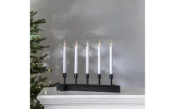 Visa Alla Adventsljusstakar|Adventsljusstakar 31-60 Cm<Star Trading Vind Adventsljusstake 32cm Svart