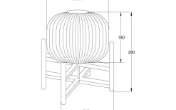 Vardagsrum|Bordslampor<Aneta Vinda Bordslampa 24cm Trä/Opalvit