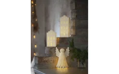 Vinter Batteridriven Bordsdekoration 19cm Vit