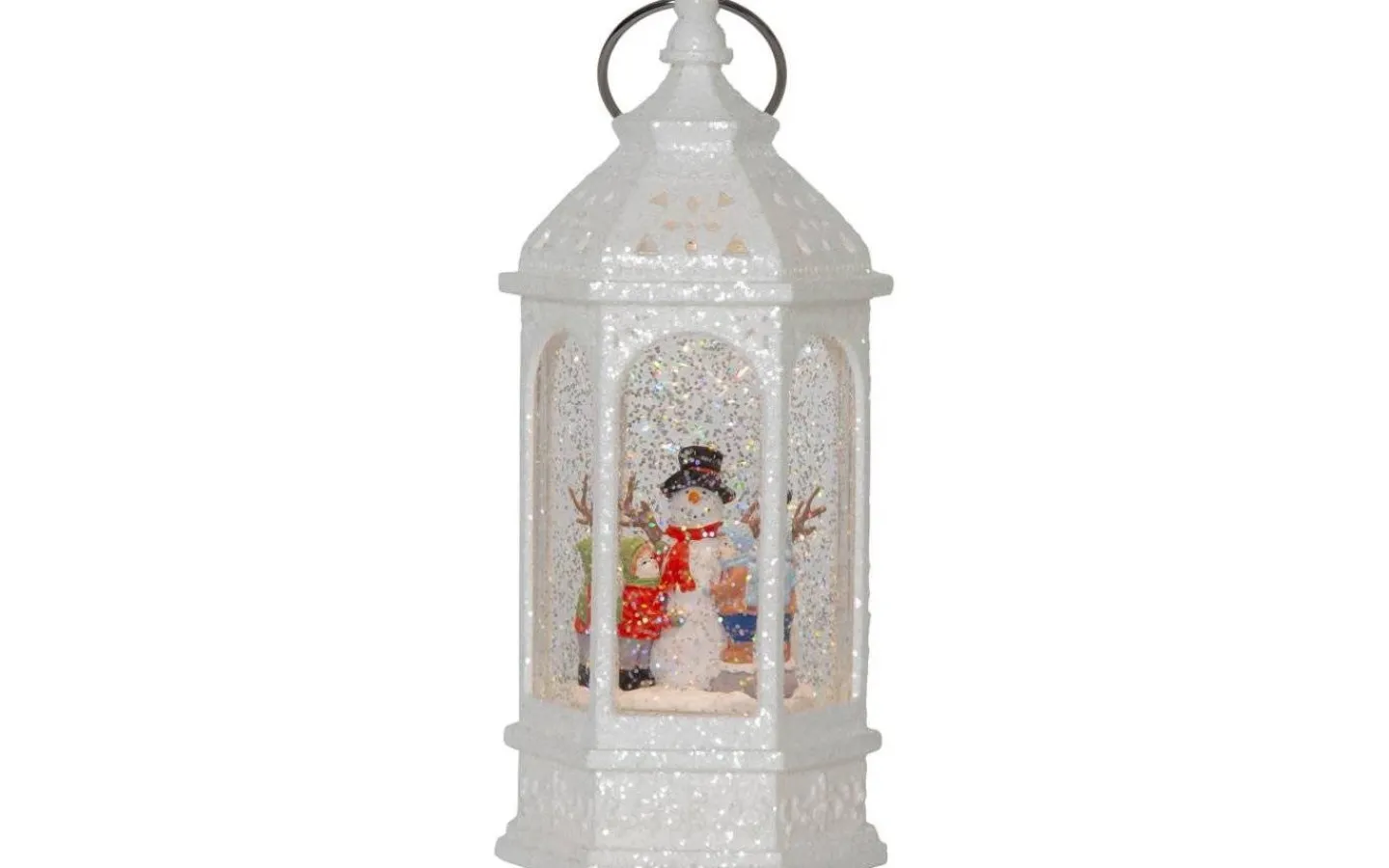 Vattenfyllda Lyktor|Batteri Julpynt Inomhus<Star Trading Vinter Batteridriven Lykta med Dekoration 23cm Vit