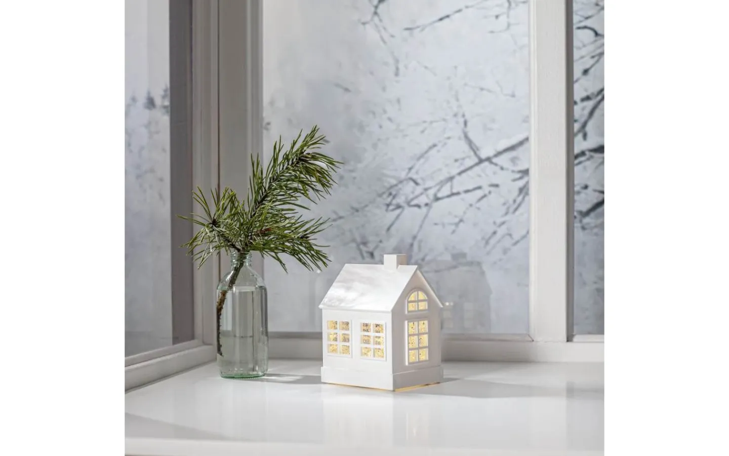 Batteri Julpynt Inomhus|Inomhusdekorationer Batteri<Star Trading Vinter Inomhusdekoration 15cm Vit