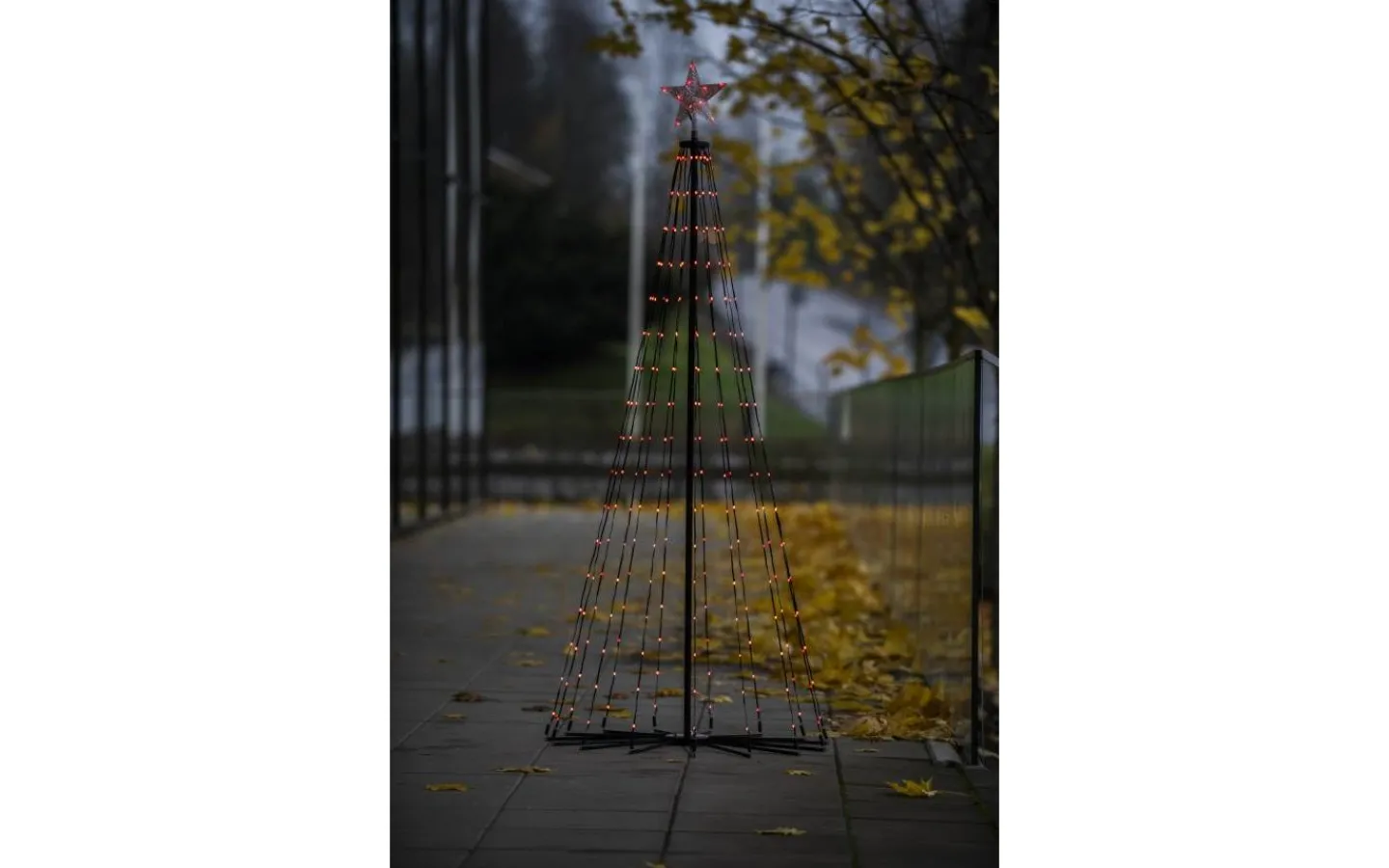 Julpynt Utomhus<Konstsmide Vinterglöd Metallgran 1,91m RGB LED med fjärr IP44