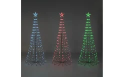 Julpynt Utomhus<Konstsmide Vinterglöd Metallgran 1,91m RGB LED med fjärr IP44