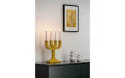 Visa Alla Adventsljusstakar|Adventsljusstakar 31-60 Cm<Konstsmide Vinternatt Adventsljusstake 50cm Gul