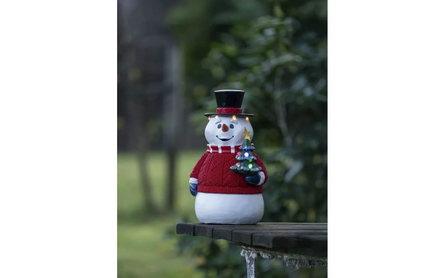 Batteri Julpynt Utomhus<Konstsmide Vinterros Batteridriven Snögubbe 35cm IP44