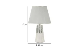 Bordslampor<Mauro Ferretti Viola Bordslampa 41cm Vit/Silver