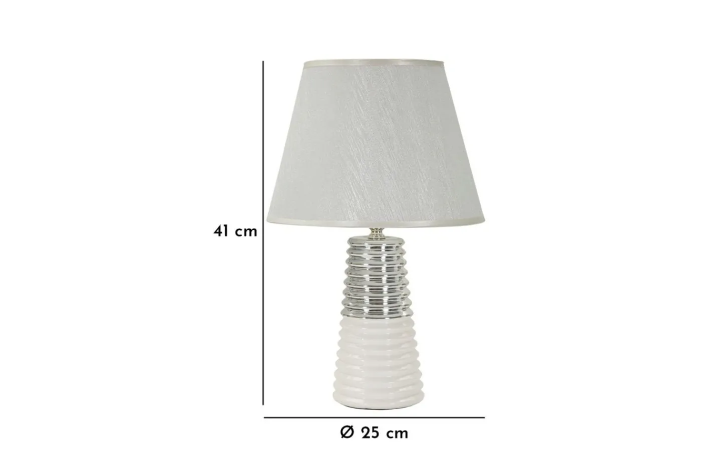 Bordslampor<Mauro Ferretti Viola Bordslampa 41cm Vit/Silver