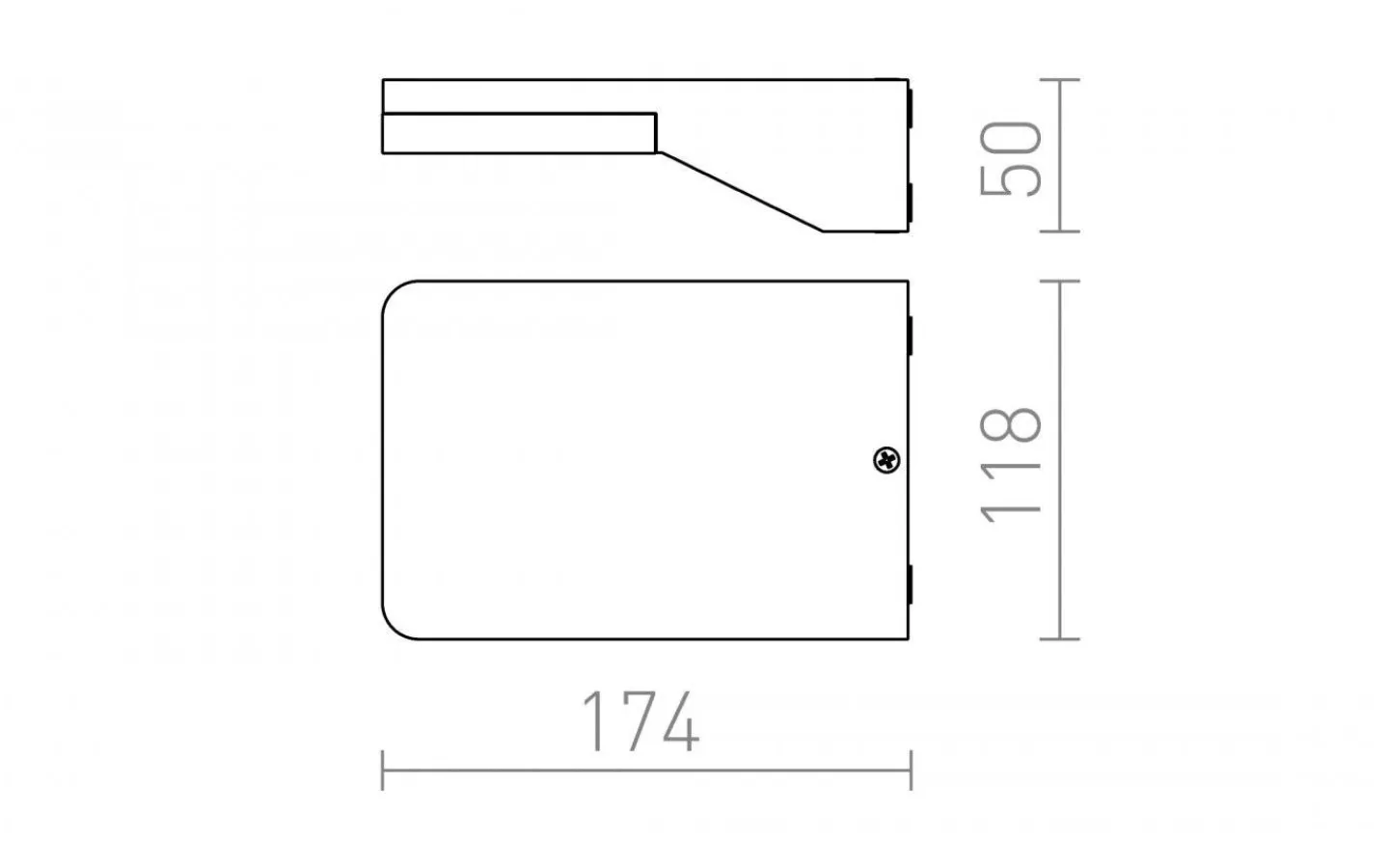 Vägglampor Utomhus<Rendl Virgo Vägglampa Antracit LED 9W 3000K IP65