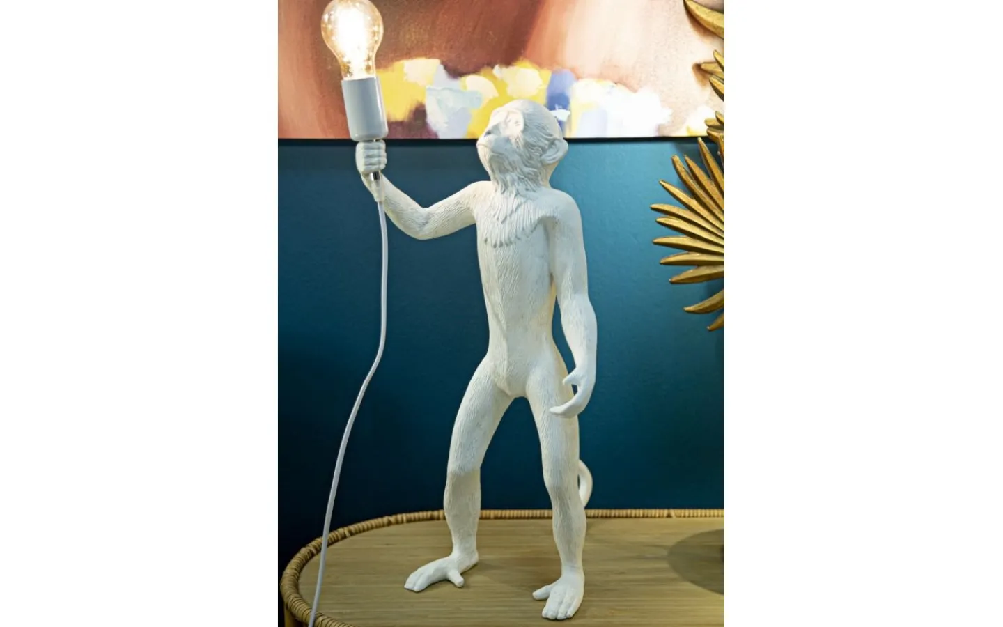 Bordslampor<Mauro Ferretti Vivid Bordslampa Apa 55cm Vit