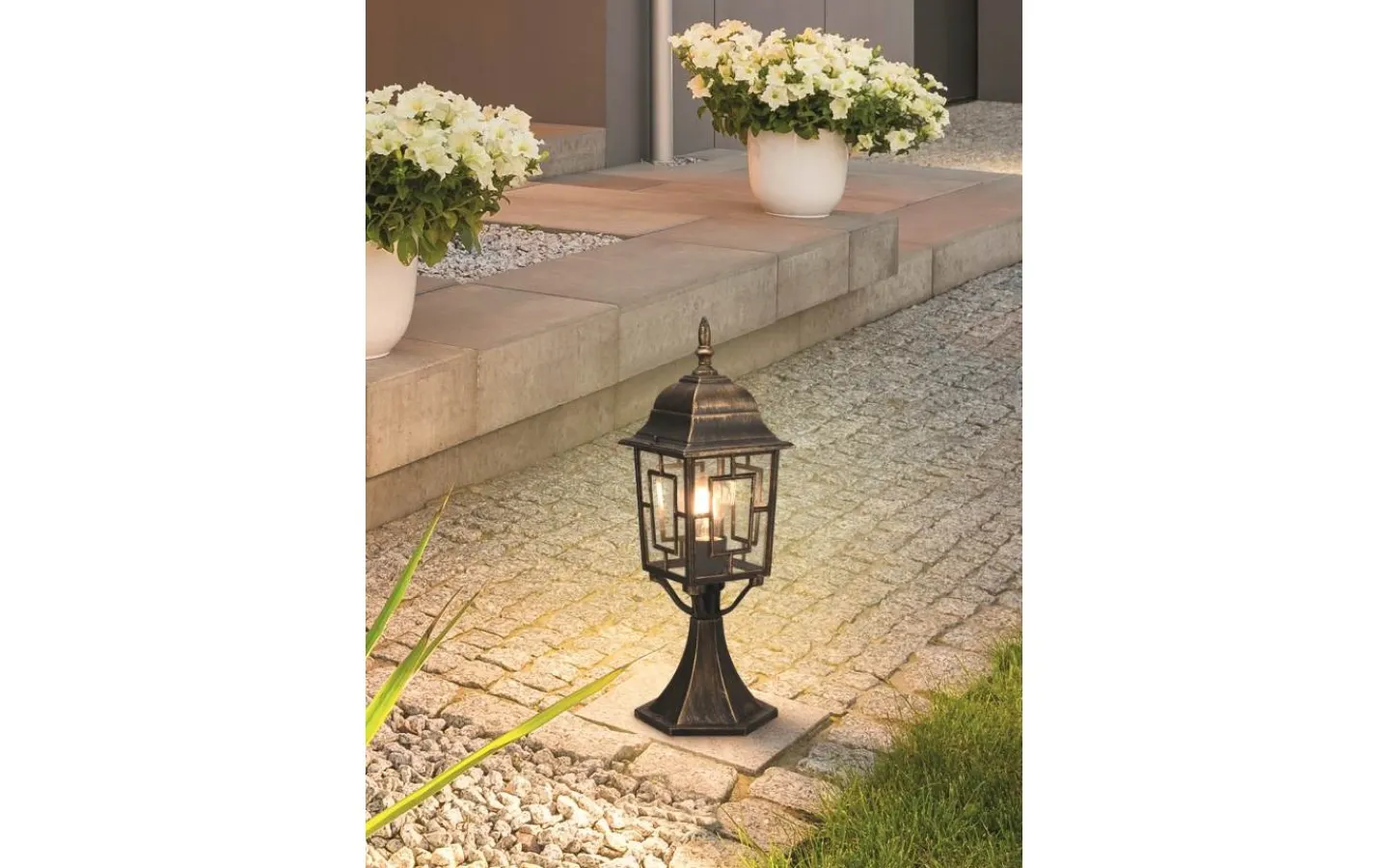 Pollare & Grindlyktor<Trio Lighting Volturno Grindlykta 47cm E27 antik rost IP44