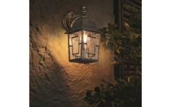 Volturno Vägglampa E27 antik rostlykta nedåtriktad IP44