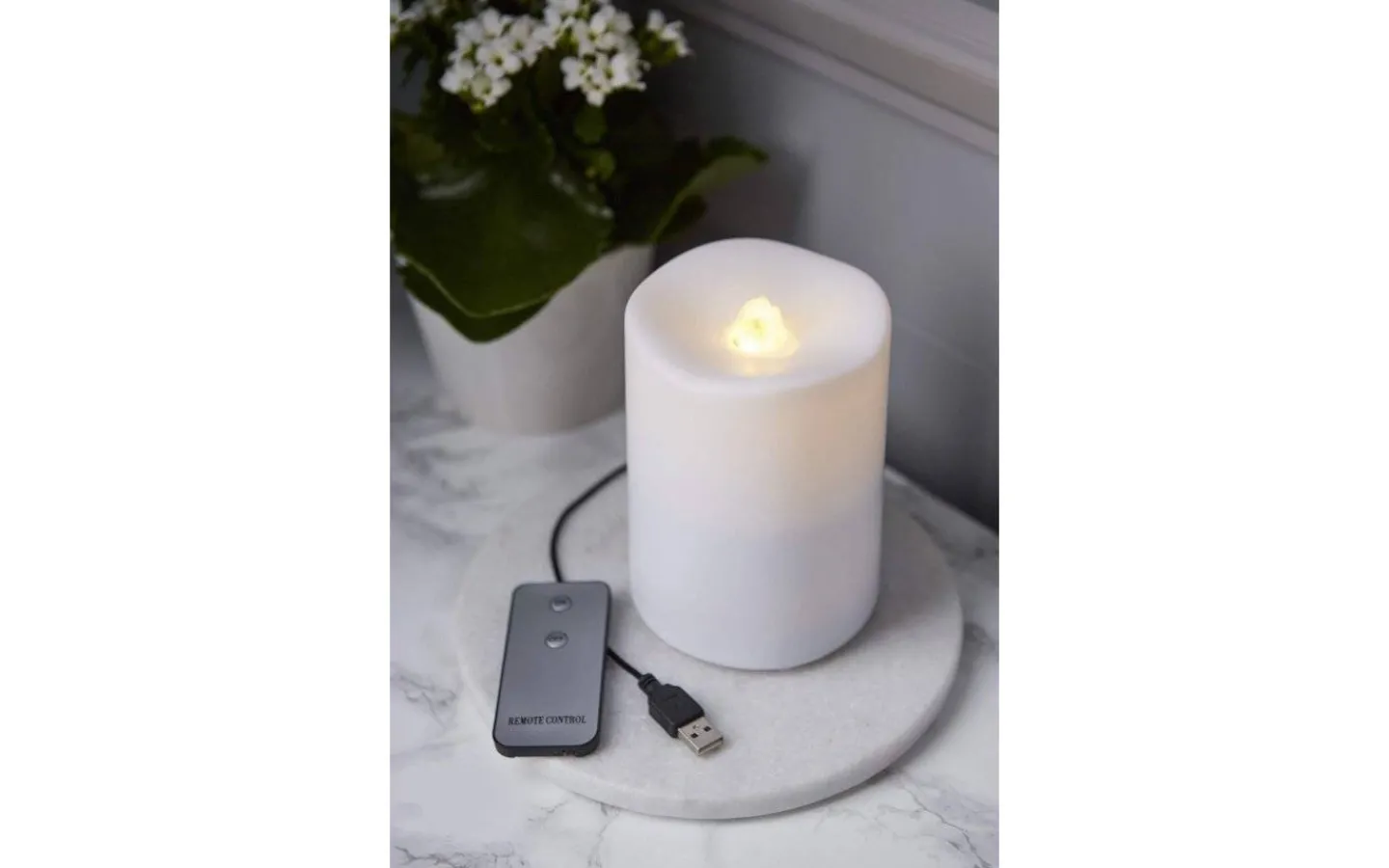 Blockljus Inomhus|Blockljus Inomhus<Star Trading Water Batteridrivet Fontänljus 14cm Vit