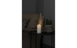 Blockljus Inomhus|Blockljus Inomhus<Konstsmide Wave Batteridrivet Blockljus 14cm Gräddvit