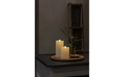 Konstsmide Wave Batteridrivet Blockljus 11,5cm Gräddvit* Blockljus Inomhus|Blockljus Inomhus