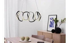 Cottex Wave Taklampa 55cm 3-steg DIM Svart* Stora Taklampor Ø50-69 Cm