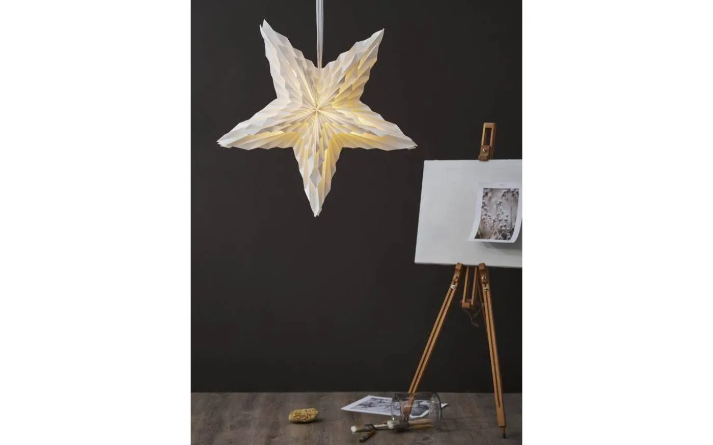 White Julstjärna 70cm Vit