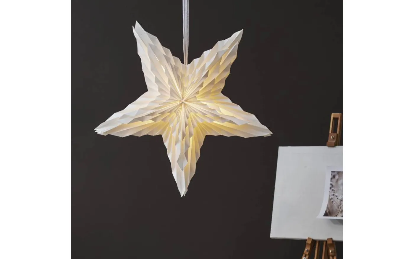 White Julstjärna 70cm Vit