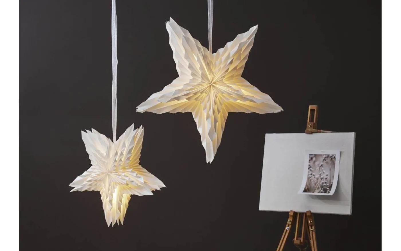 White Julstjärna 70cm Vit