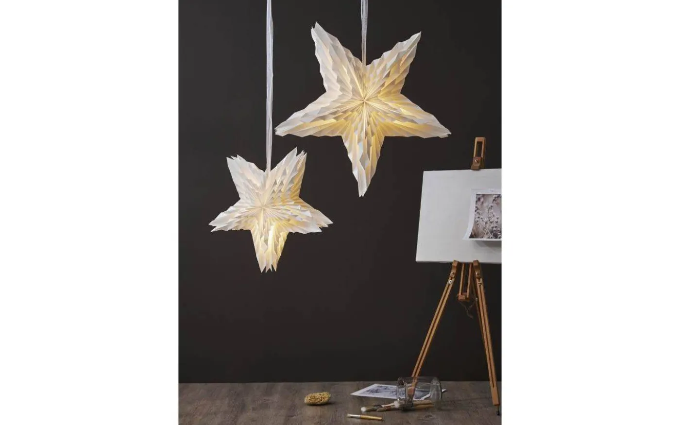 White Julstjärna 70cm Vit