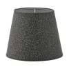 Hallbergs Wilby Lampskärm Ø20cm Mörkgrå* Mönstrade Lampskärmar|Enfärgade Runda Lampskärmar