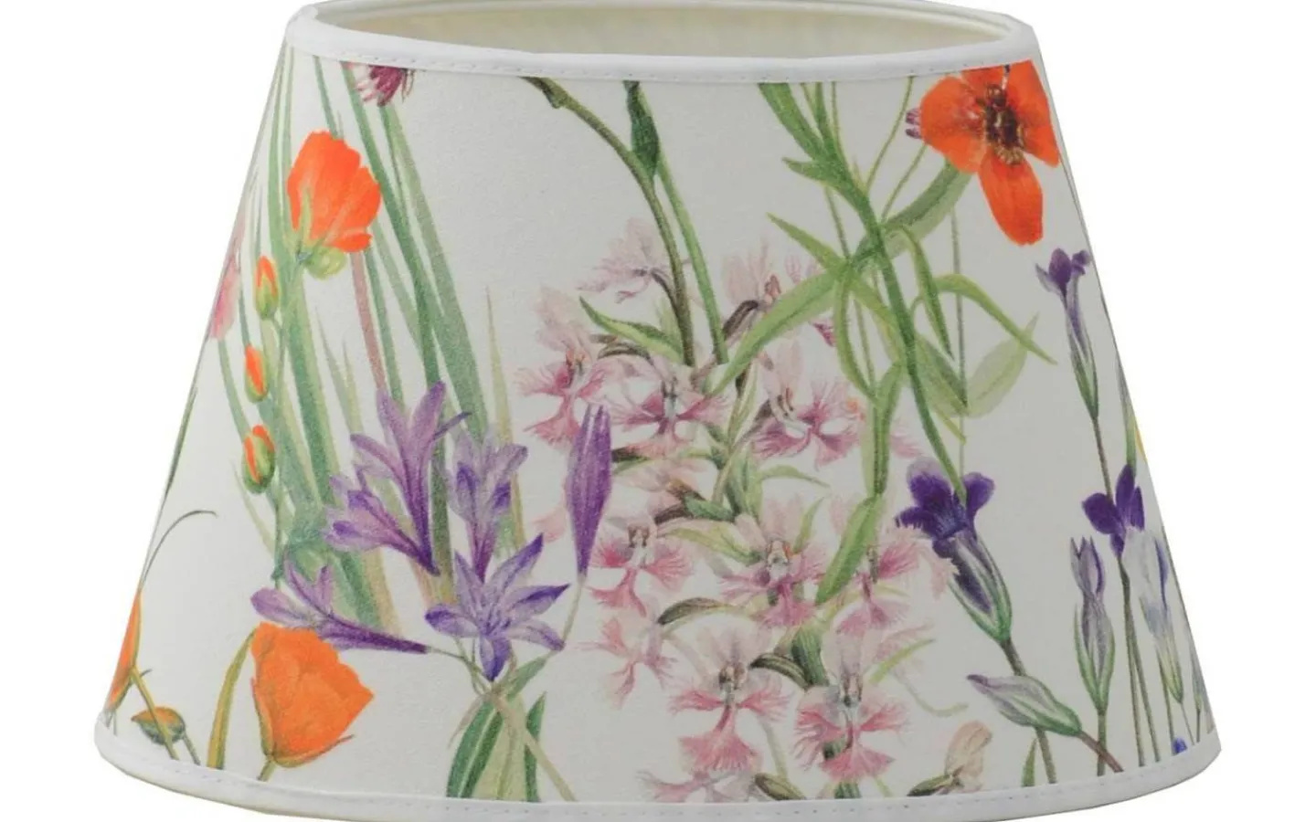 Ovala Lampskärmar|Mönstrade Lampskärmar<Hallbergs Wildflower Sunny Field Lampskärm Oval Offwhite 25cm