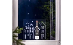 Windo Fönsterdekoration Siluett Hus