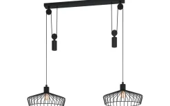 Avlånga Taklampor<Eglo Winkworth Taklampa 117cm 2L Svart