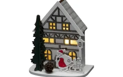 Winterland Batteridriven Siluett Hus Vit