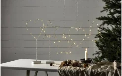 Wiry Batteridriven Gran På Fot LED, Silver