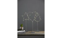 Wiry Batteridriven Gran På Fot LED, Silver