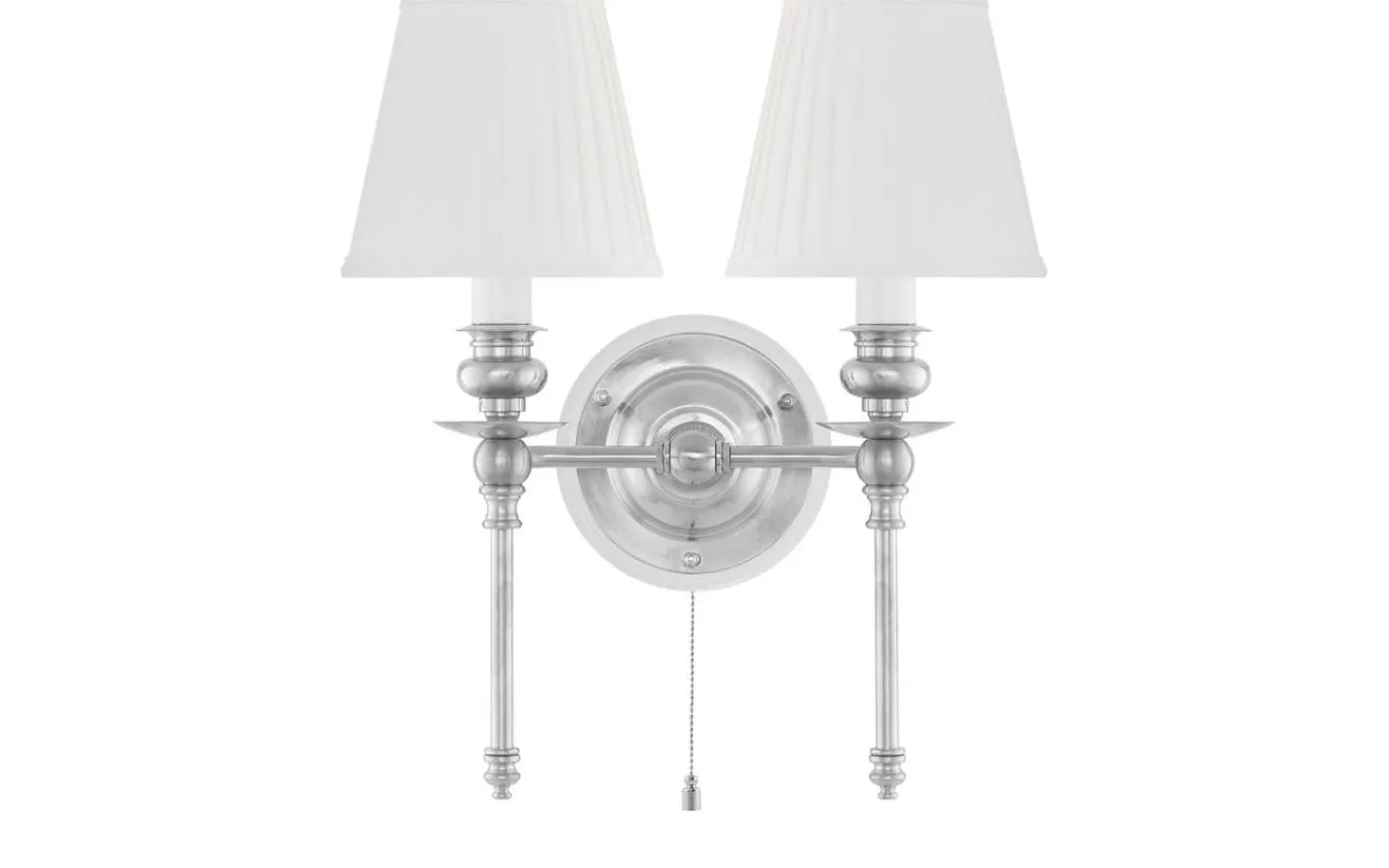 Lampetter<Karlskrona Lampfabrik Wivallius - Förnicklad / Brytare / Vitt fäste