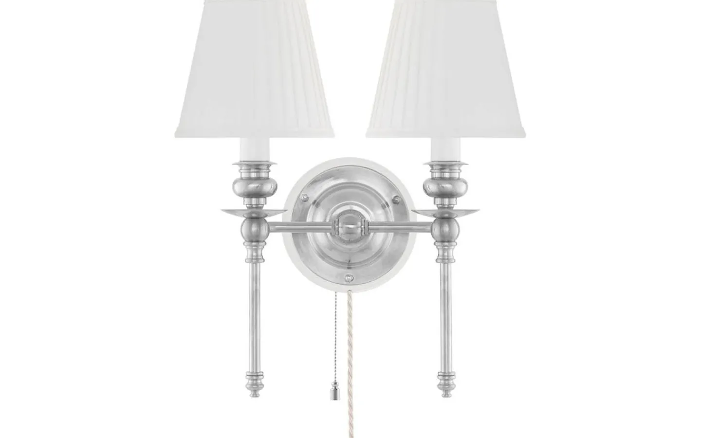 Lampetter<Karlskrona Lampfabrik Wivallius - Förnicklad / Brytare / Vitt fäste