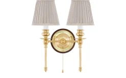 Lampetter<Karlskrona Lampfabrik Wivallius - Mässing / Brytare / Brunt fäste