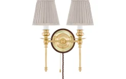 Lampetter<Karlskrona Lampfabrik Wivallius - Mässing / Brytare / Brunt fäste