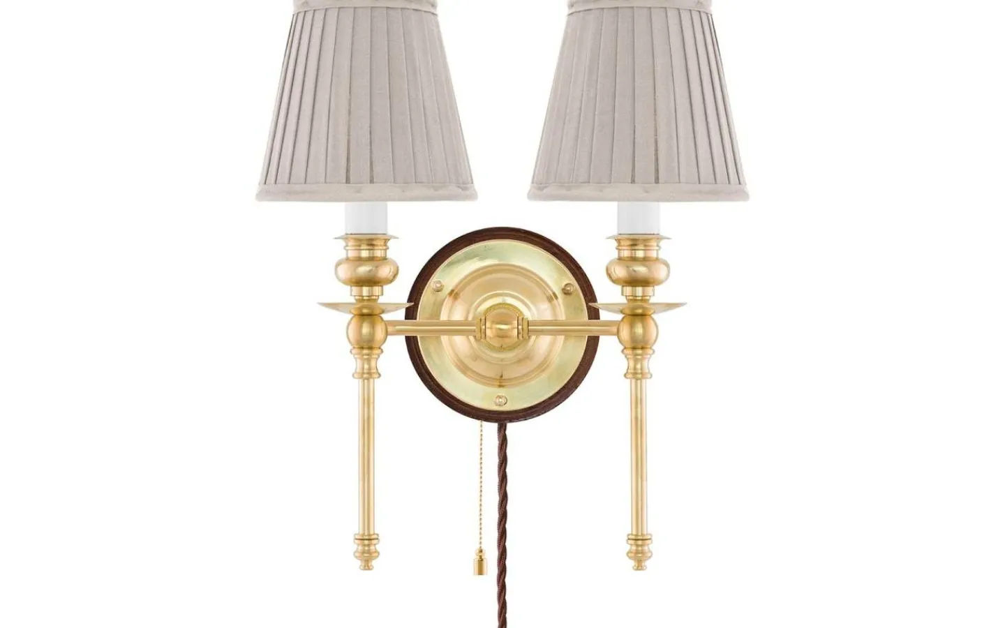 Lampetter<Karlskrona Lampfabrik Wivallius - Mässing / Brytare / Brunt fäste